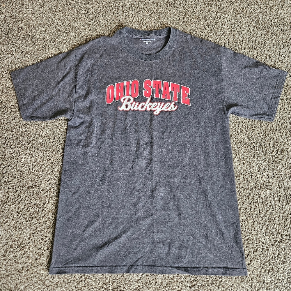 Ohio State Buckeyes Mens Gray  T-Shirt Champion Size Medium